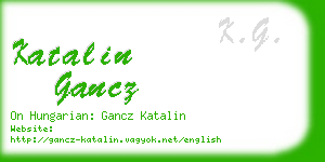 katalin gancz business card